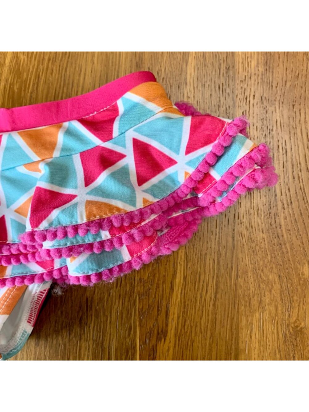 MASALA BABY Ruffle Skirted Swimsuit Girls 4T Mosaic Bikini Set 2 Piece Geometric - Picture 7 of 8